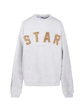 Golden Goose sweatshirt in gray melange cotton with 'Star' embroidery