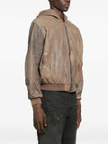 ALEXANDER DIGENOVA hooded leather bomber jacket
