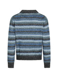 NN07 Erling striped polo-collar sweater