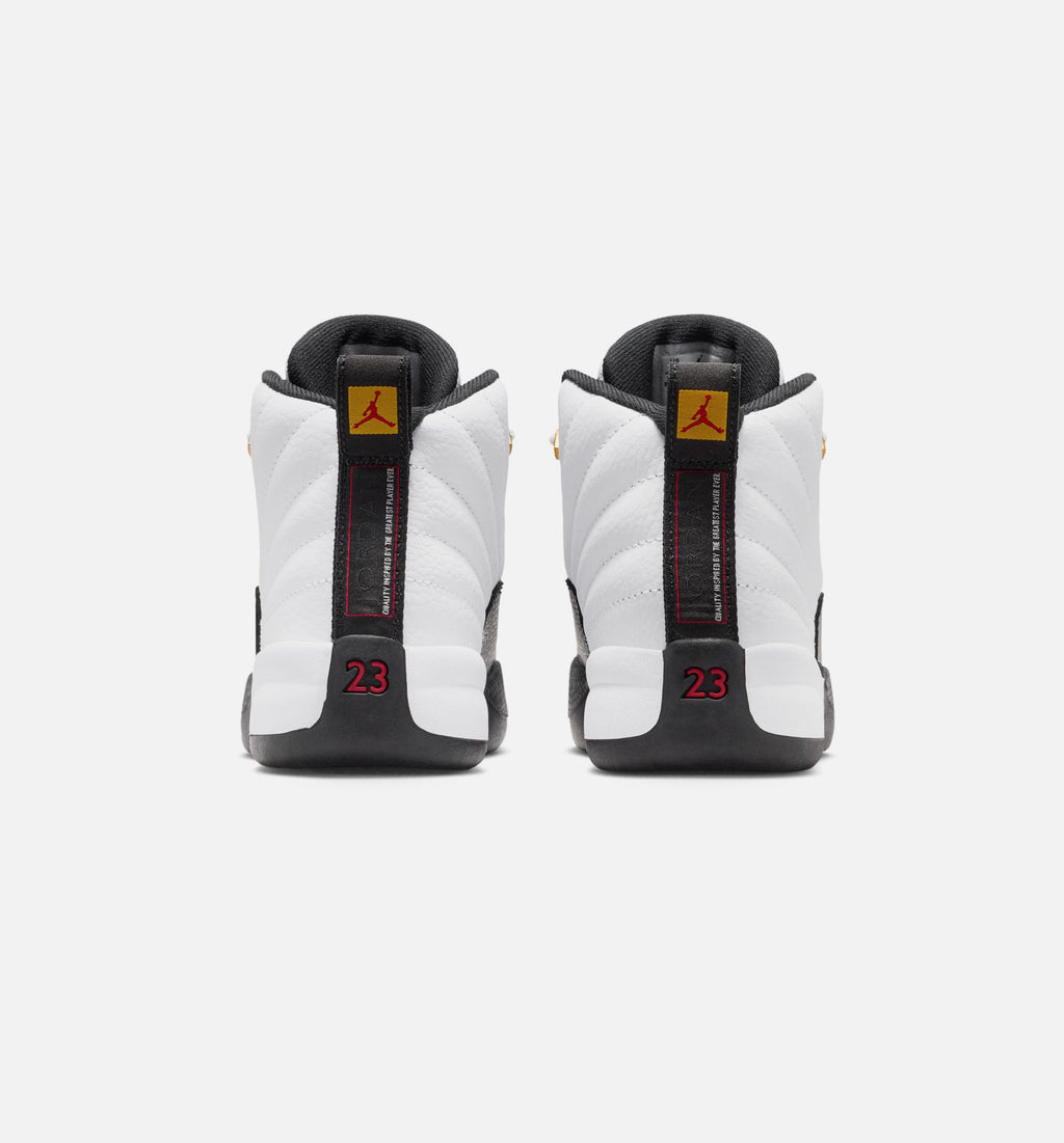 Air Jordan 12 Retro Taxi Baby & Toddler Shoes - White/Black/Yellow