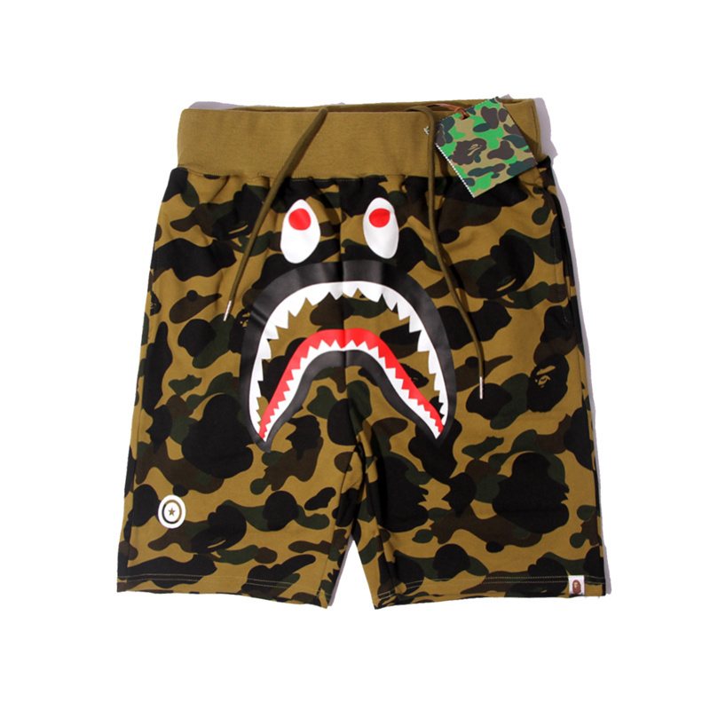 BAPE Shark Face Camouflage Drawstring Shorts