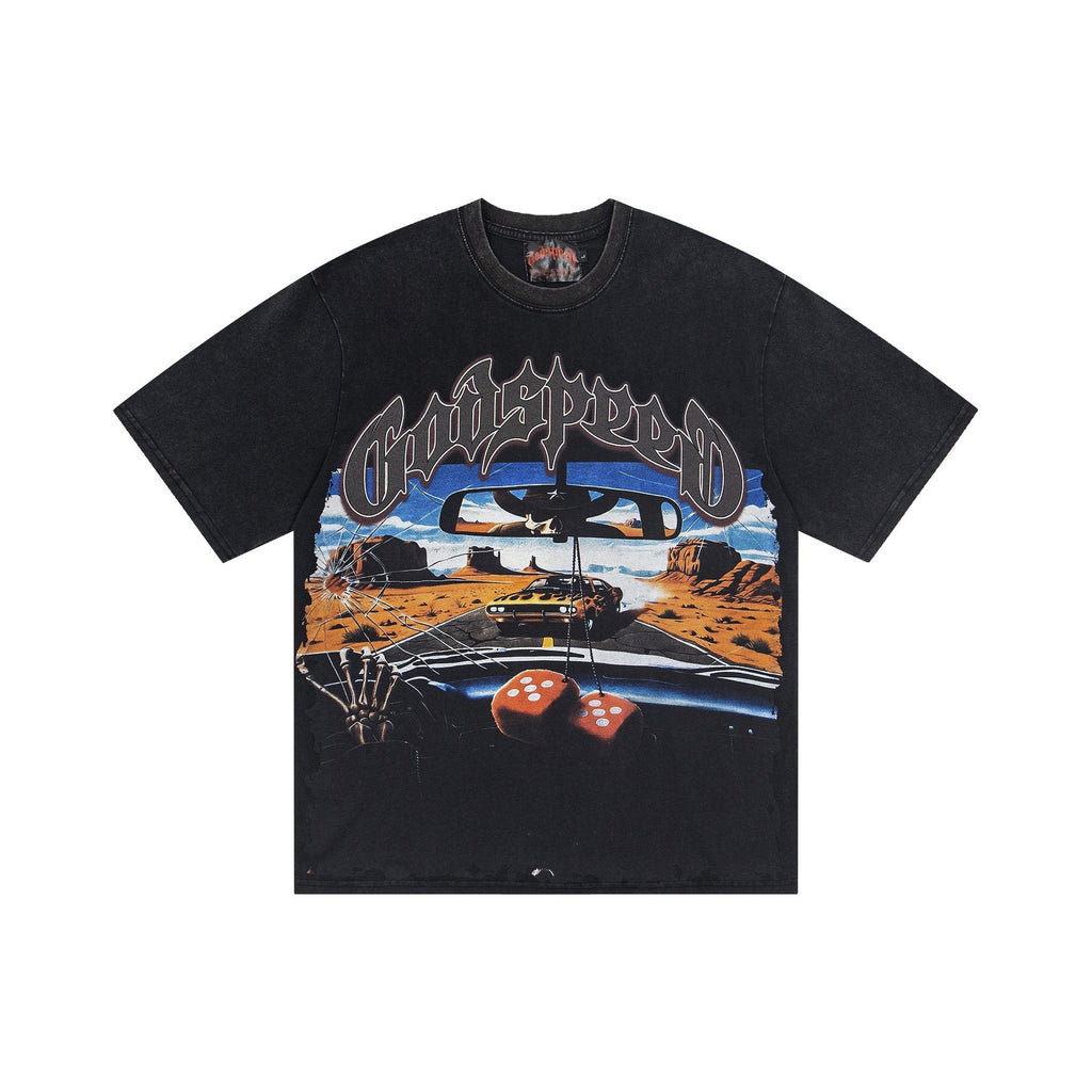 Godspeed Car & Dice Graphic T-Shirt